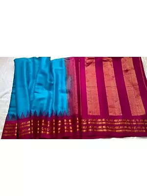 Pure Cotton Handloom Gadwal Sarees With  Special In Kuttu Border
