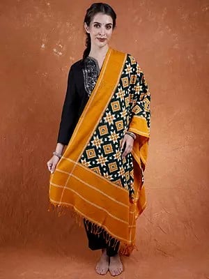 Pure Cotton Handlooms Dupatta from Pochampally with Double Ikat Weave
