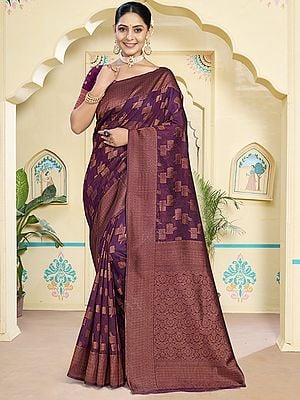 Women's Traditional Wear Cotton Saree With Contrast Border