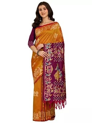 Traditional Wedding Theme Design Soft Raw Silk Saree For Women