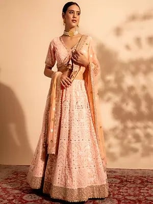 Fancy Pure Georgett Lehenga Choli With Dupatta