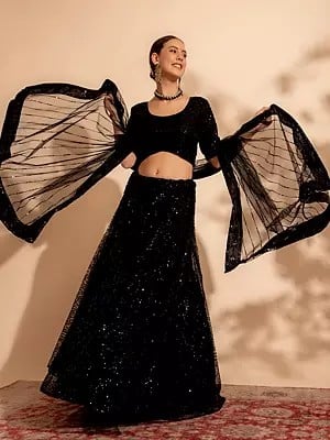 Premium Net With Handwork  Fancy Lehenga Choli With Dupatta