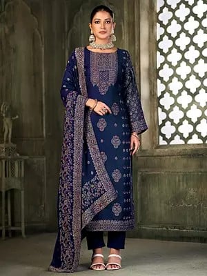 Fancy Viscose Pasmina Mina Work Kurta & Bottom with Dupatta