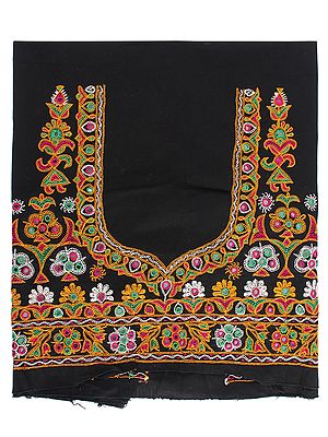 Hand Embroidered Choli Fabric from Kutch with Mirror Work