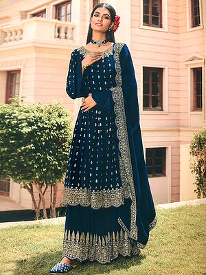 Designer Salwar-Kameez Party Wear Suit with Heavy Embroidery
