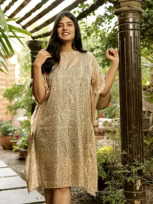 Vintage Pure Silk Short Box Kaftan from Jodhpur