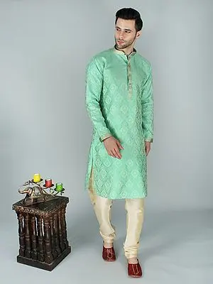 Jacquard Modish Big Pattern Ethnic Kurta Pajama Set