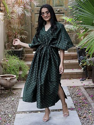 Assorted Vintage Pure Silk Tie Kaftan from Jodhpur