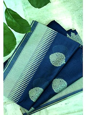 Limoges Cotton Silk Banarasi Saree With Brocaded Floral Motif