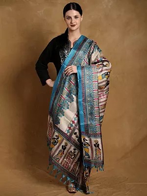 Batik Afro Women Motif Printed Banglori Satin Dupatta