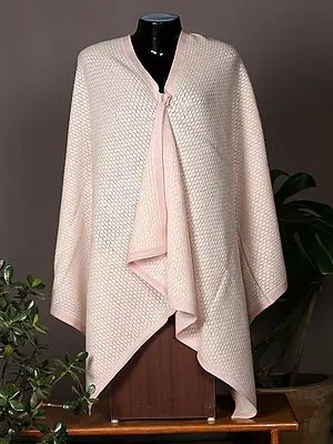 Pink Pashmina Crochet Pattern Stole from Nepal