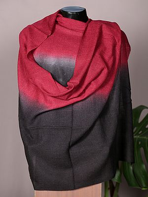 Red and Black Dual Shade Pashmina Stole From Nepal