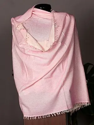 Pink Plain Felted Pashmina Stole from Nepal