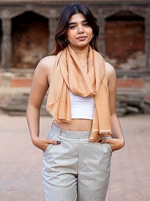 Plain Weave Pashmina Silk Scarf From Nepal