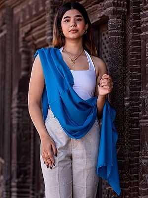 Solid Color Pashmina Silk Stole From Nepal