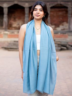 Pashmina Silk Plain Weave Stole from Nepal