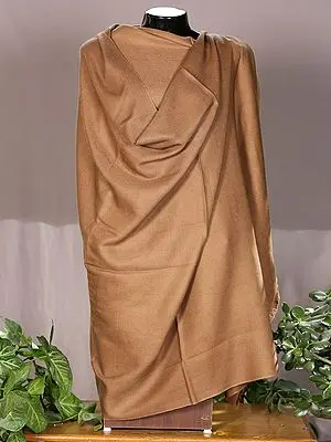 Caramel Plain Pashimna Men's Dushala (Lohi) from Nepal
