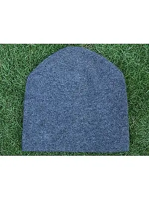 Blue Knitted Pashmina Beanie Cap from Nepal