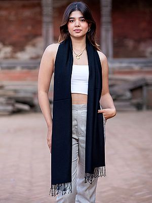 Plain Weave Pashmina Silk Stole From Nepal