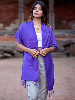 Plain Weave Pashmina Silk Stole from Nepal