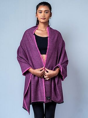 Pashmina Stole with Diagonal Pattern Weave