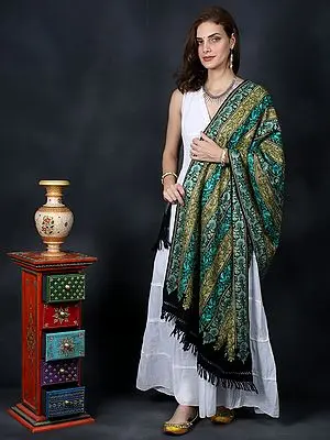Moonless-Night Aari Embroidered Stole