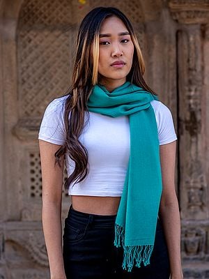 Plain Pashmina Silk Scarf From Nepal