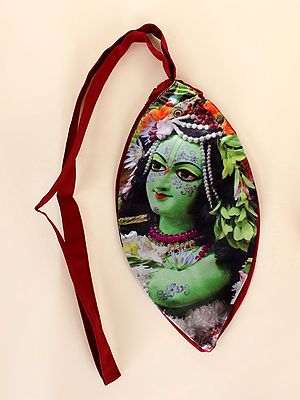 Krishna Polycotton Printed Gaumukhi Japa Mala Bag for Mantra Jaap