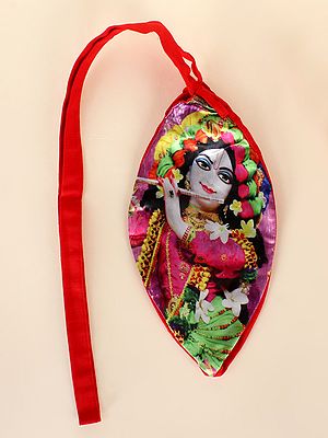 Krishna Polycotton Printed Gaumukhi Japa Mala Bag for Mantra Jaap