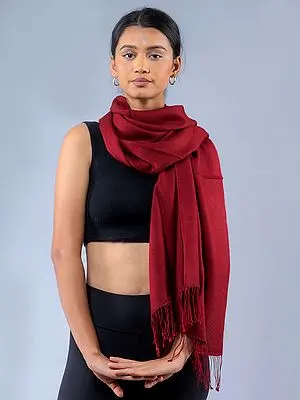 Savvy-Red Pashmina Silk Stole