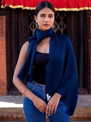 Pure Pashmina Cashmere Solid Color Plain Stole From Nepal