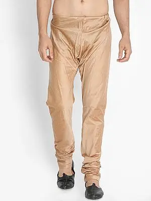 Honey-Peach Cotton Blend Men's Churidar Pajama