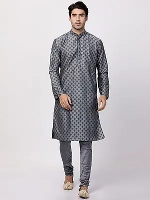 Wild-Dove Cotton Blend Tree Butti Printed Kurta With Chudidar Pajama