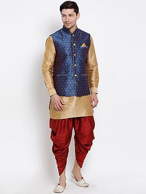 OUTLOOK VOL 23 SILK JUTE WITH JACQUARD NEW TRADITIONAL FANCY STYLISH  CHARMING FASHIONABLE DIWALI AND NAVRATRI SPECIAL DESIGNER MENS COTTON KURTA  PAJAMA WITH MODI JACKET BEST SELLER IN INDIA USA UK -