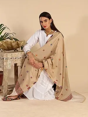 Marzipan Wool Kullu Palla Butti Stole