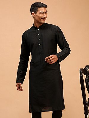 Viscose Plain Men's Knee Length Kurta