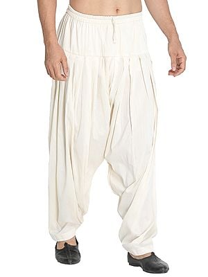 Cotton Blend Men's Patiala Style Salwar (Ready To Wear)