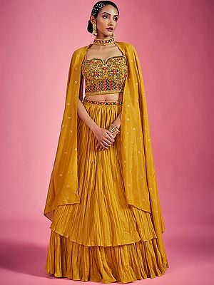 Buy Velvet Lehenga Choli With Sequence Work With Ruffle Layer Dupatta for  Women Indian Outfits , Western Wear , Wedding Wear Online in India - Etsy