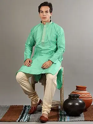 Art Silk Thread Work Elegant Kurta-Pajama Set