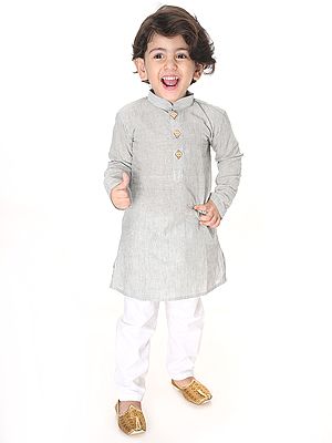 Pure Cotton Ethnic Kurta Pajama Set for Kids