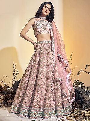 Designer party wear sequence embroidery work lehenga choli