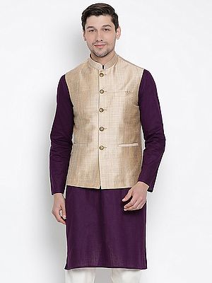 Cotton Silk Ethnic Modi Jacket (Waistcoat)