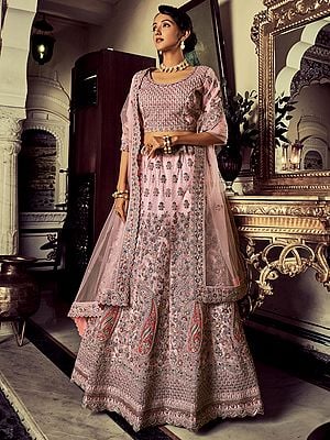 Pink Soft Net Designer Lehenga Choli with Soft Net Dupatta