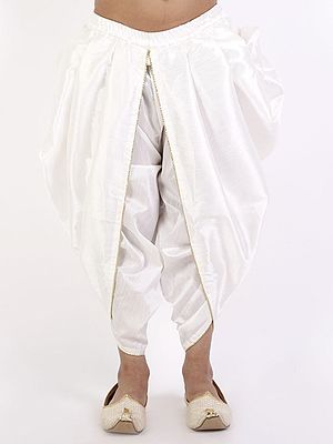 Silk Blend Elastic-Waist Boys Dhoti