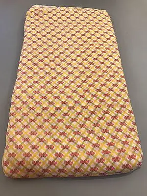 Multicolor Composite Overlay Pattern Hand Screen Printed Viscose Muslin Silk Fabric