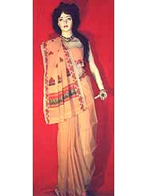 Biscuit Color Bengal Cotton Sari