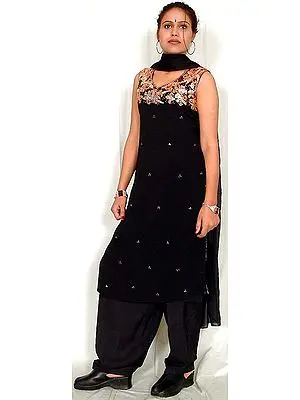 Black Sequinned Suit