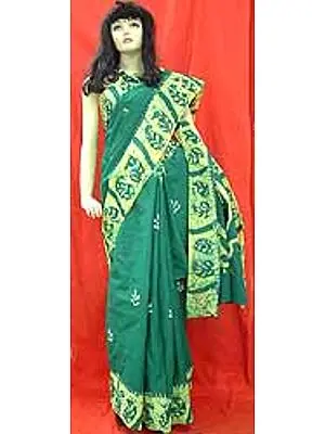 Block Printed Sari