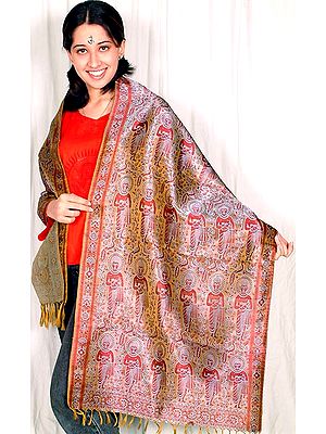 Buddha Setting the Wheel of Law in Motion (Stole)