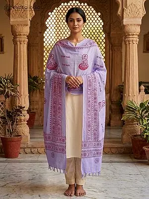Peaceful Buddha Prayer Stole Featuring 'Buddham Saranam Gacchami'